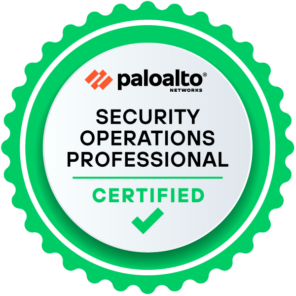 Security Operations Professional &mdash; Palo Alto Networks certified